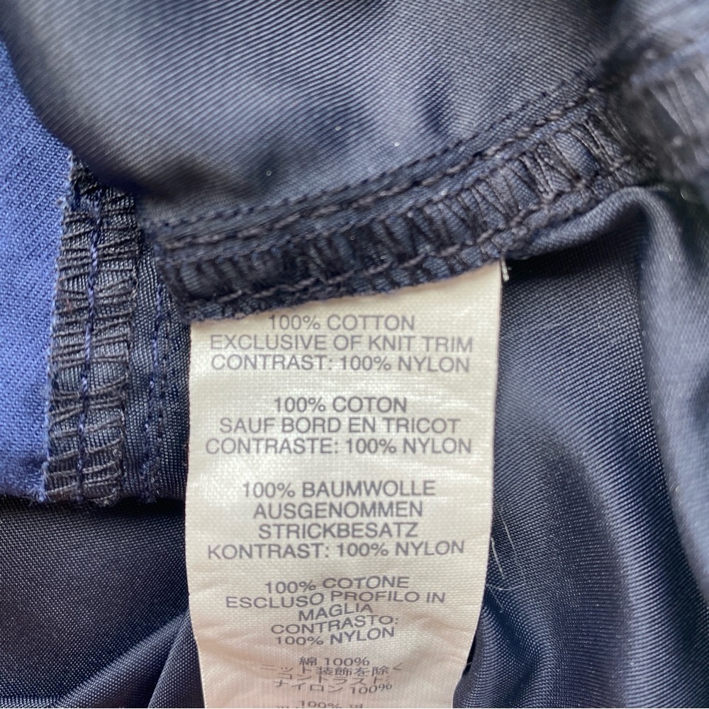 J.Crew Navy Blue Waxed Cotton Nylon Oversized Waterproof Rain Field Jacket M - Picture 11 of 16